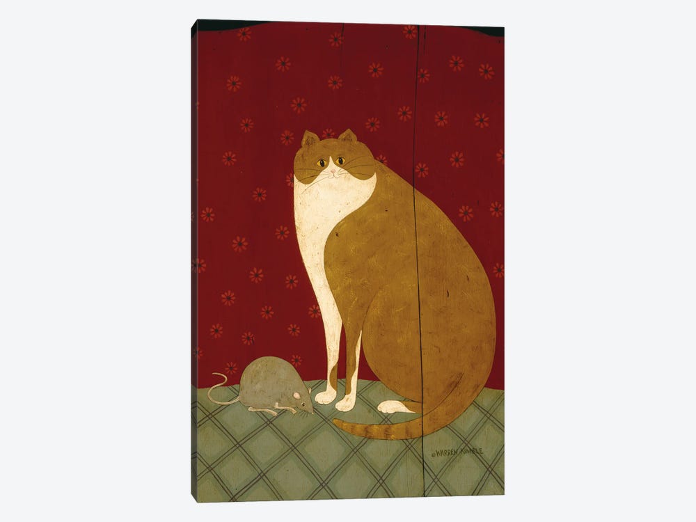 Cat And Mouse by Warren Kimble 1-piece Canvas Print