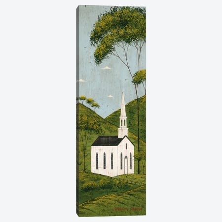 Church In Hills Canvas Print #WRK40} by Warren Kimble Canvas Art