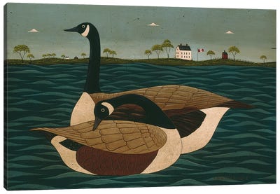 Cowie Canada Geese Canvas Art Print - Warren Kimble
