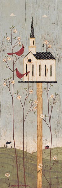 Cardinals: Dogwood Time by Warren Kimble