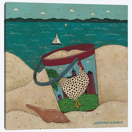 Dotty By The Sea Canvas Print #WRK54} by Warren Kimble Canvas Art