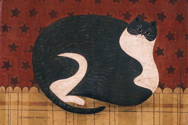 Tuxedo Cats: Fat Cat by Warren Kimble