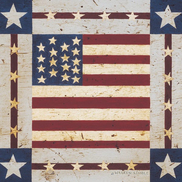 Classic Americana: Flag Square by Warren Kimble