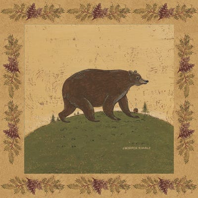 Folk Bear by Warren Kimble framed canvas print