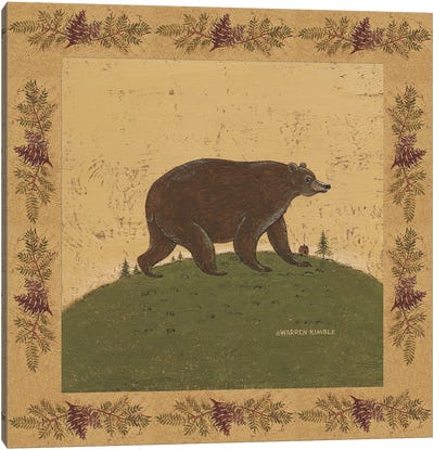 Folk Bear Canvas Art Print