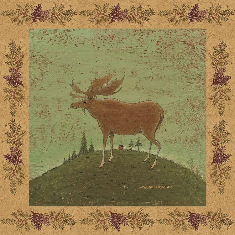 Folk Moose by Warren Kimble wall art