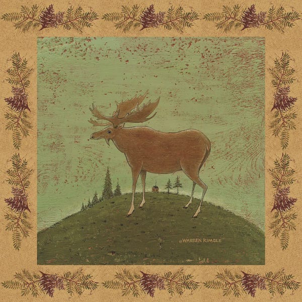 Deer: Folk Moose by Warren Kimble