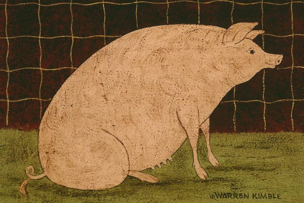 Pigs: Great Expectation by Warren Kimble