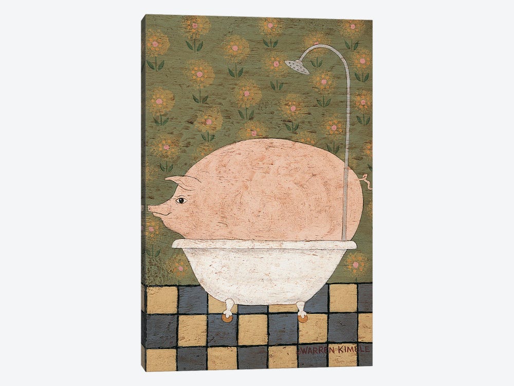 Hog Wash by Warren Kimble 1-piece Canvas Art Print