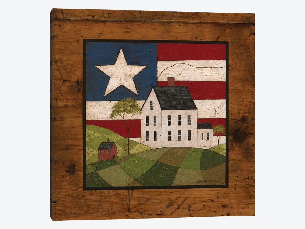 House With Star by Warren Kimble 1-piece Canvas Art Print