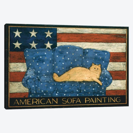 American Sofa Canvas Print #WRK7} by Warren Kimble Canvas Art Print