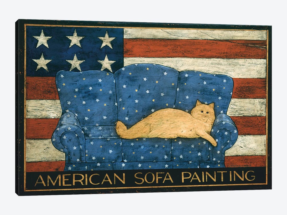 American Sofa by Warren Kimble 1-piece Canvas Print