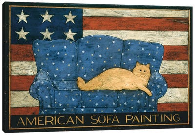 American Sofa Canvas Art Print - Warren Kimble