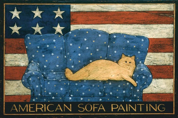 American Flags: American Sofa by Warren Kimble