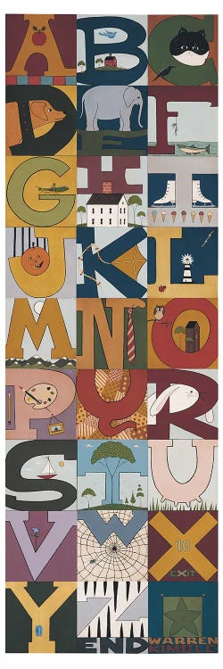 Kimble Alphabet by Warren Kimble wall art