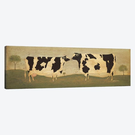 Kissing Cows Canvas Print #WRK81} by Warren Kimble Canvas Art