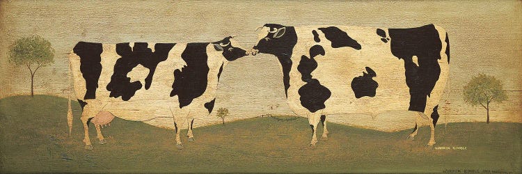 Kissing Cows by Warren Kimble wall art