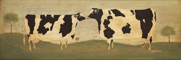 Farm Animals: Kissing Cows by Warren Kimble