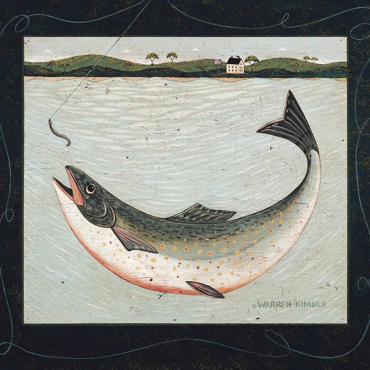 Lake Trout by Warren Kimble wall art