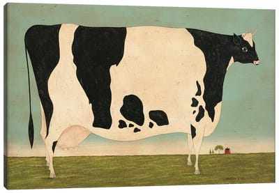 Large Vermont Cow Canvas Art Print
