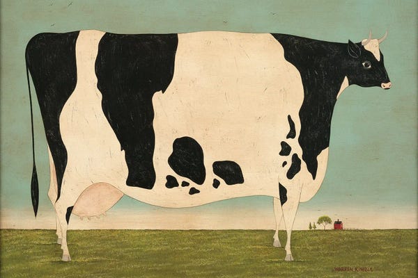 Folk Art: Large Vermont Cow by Warren Kimble