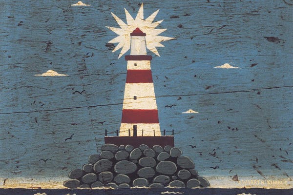 Nautical: Lighthouse I by Warren Kimble