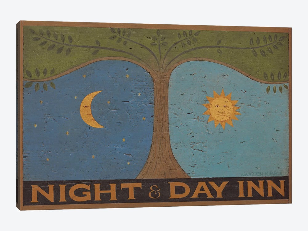 Night And Day Inn by Warren Kimble 1-piece Canvas Wall Art