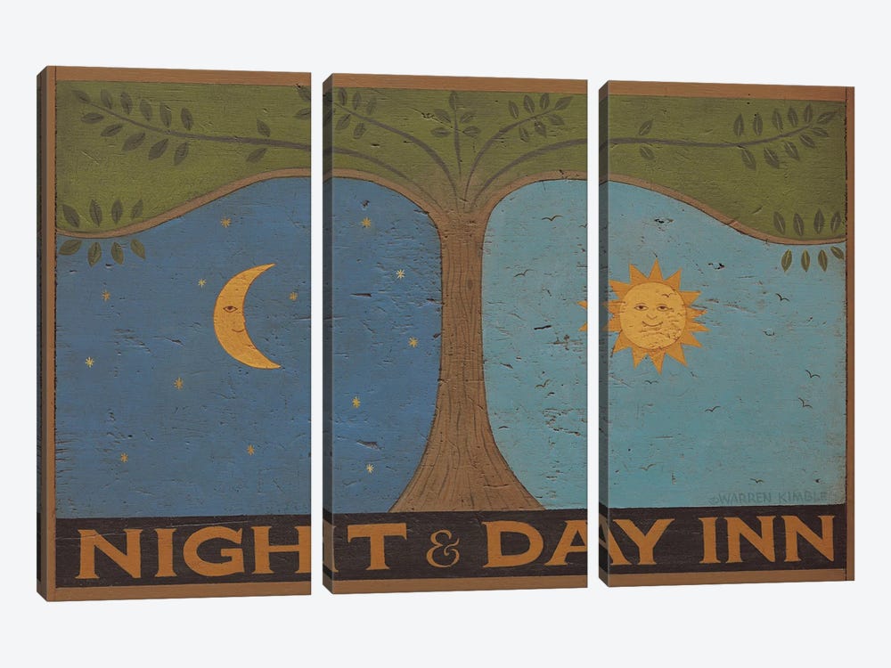 Night And Day Inn by Warren Kimble 3-piece Canvas Artwork