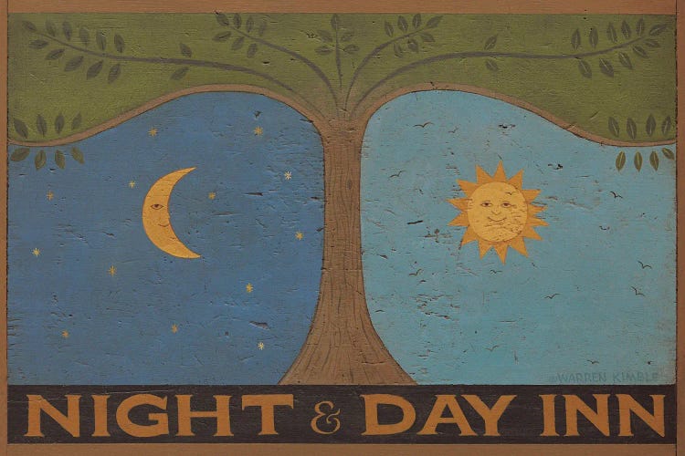 Night And Day Inn by Warren Kimble wall art