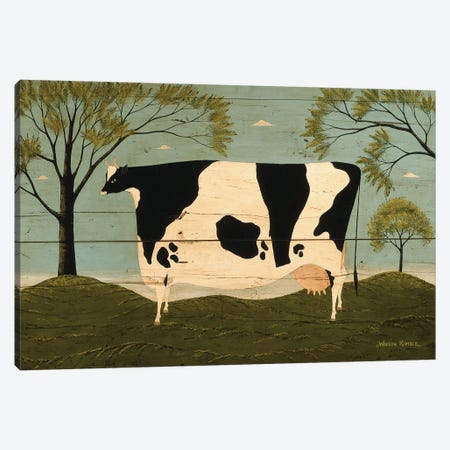 Another Cow Canvas Print #WRK9} by Warren Kimble Canvas Art