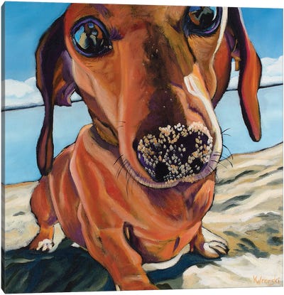 Sand Dog Canvas Art Print