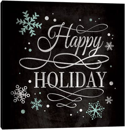 Happy Holiday Canvas Art Print - Holiday Wishes