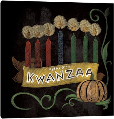 Happy Kwanzaa Canvas Art Print - Pumpkins