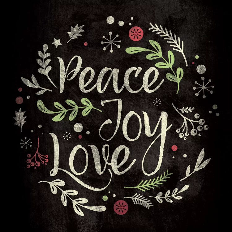 Peace Joy Love by 5by5collective wall art