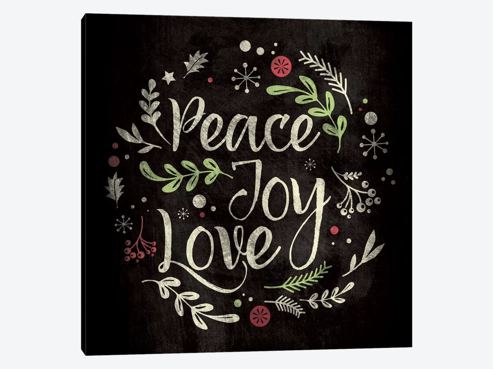 Peace Joy Love by 5by5collective 1-piece Canvas Artwork