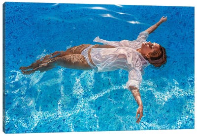 Submerged Canvas Art Print - Swimming Art