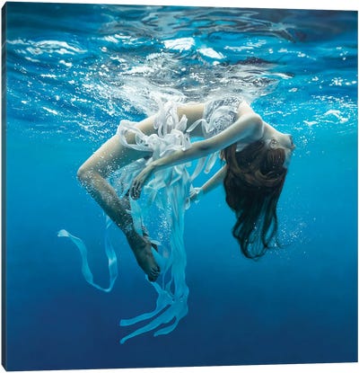 Weightless Canvas Art Print - Underwater Art