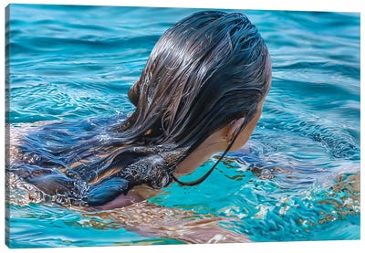 Wet Hair II Canvas Art Print - Swimming Art