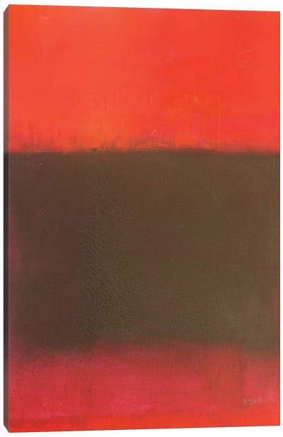 Composition In Reds And Black Canvas Art Print - Global Chic