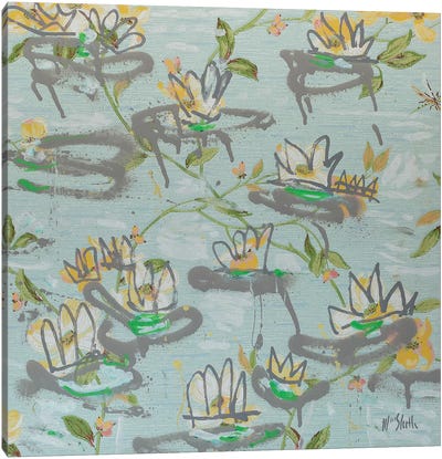 Waterlilies Canvas Art Print - Wayne Sleeth
