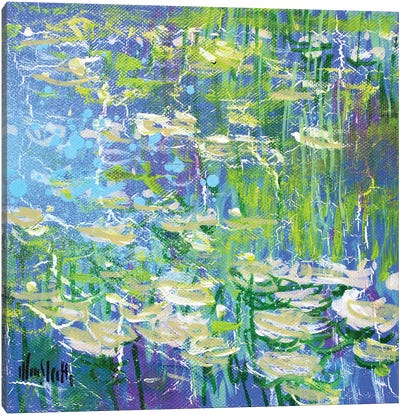 Giverny Study N°3 Canvas Art Print - Water Lilies Collection