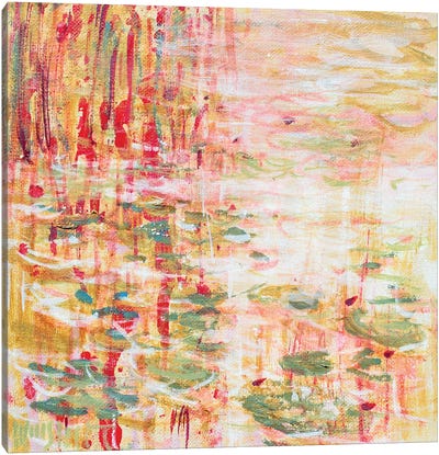 Giverny Study N°4 Canvas Art Print - Water Lilies Collection