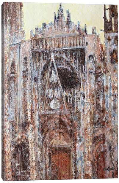 Rouen Cathedral In Lace N°2 Canvas Art Print - Wayne Sleeth