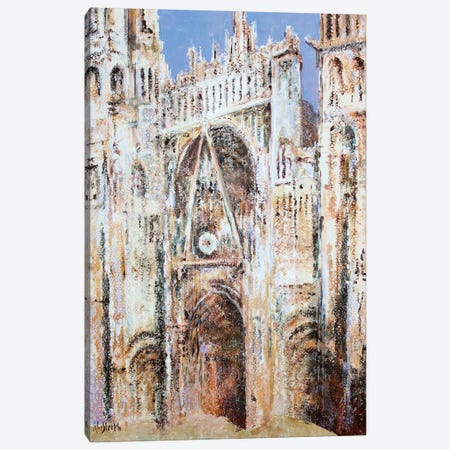 Rouen Cathedral In Lace N°3 (Morning) Canvas Print #WSL192} by Wayne Sleeth Canvas Wall Art