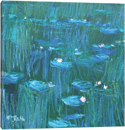 Giverny Green Canvas Art Print - Lily Art