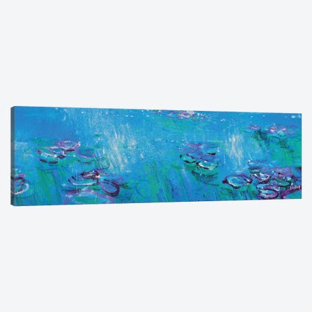 Giverny, Fluorescent Blue Canvas Print #WSL217} by Wayne Sleeth Canvas Wall Art