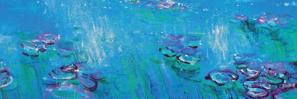 Water Lilies Collection: Giverny, Fluorescent Blue by Wayne Sleeth