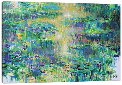 Giverny, Big Fluo Canvas Art Print - Lily Art