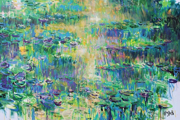 Water Lilies: Giverny, Big Fluo by Wayne Sleeth