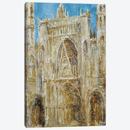 Rouen Cathedral In Lace IV Canvas Print #WSL227} by Wayne Sleeth Art Print